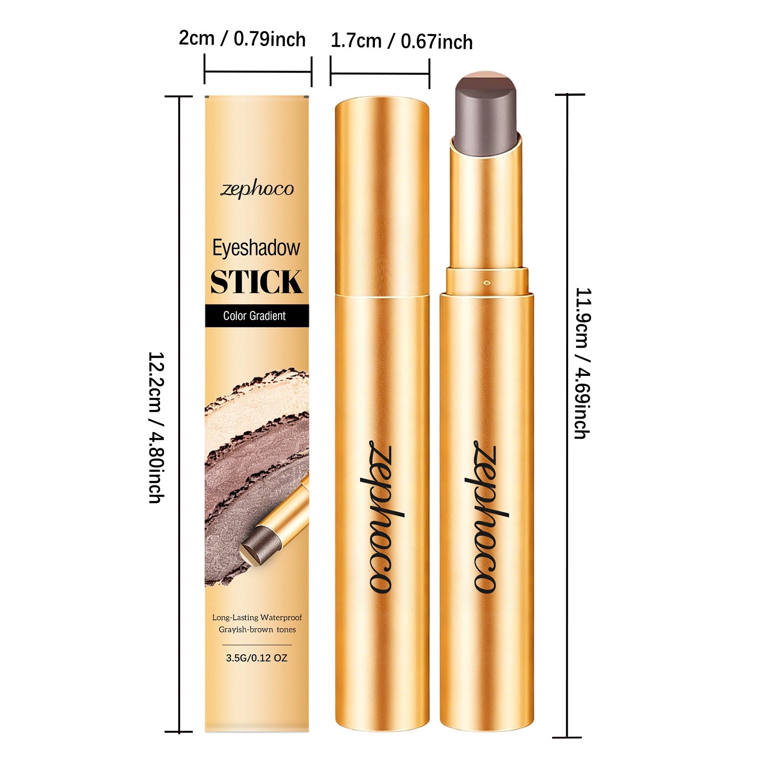 Long-wearing eyeshadow stick