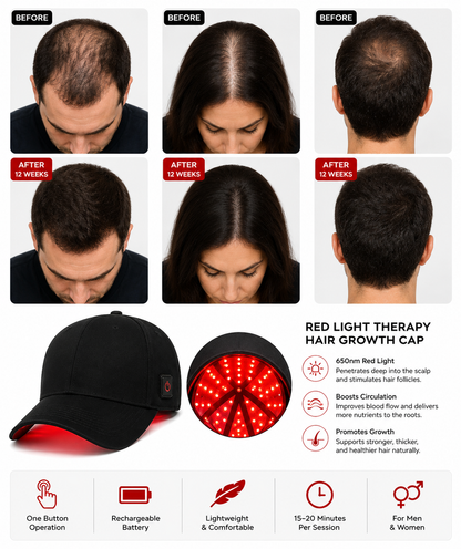 Red Light Hair Regrowth Cap