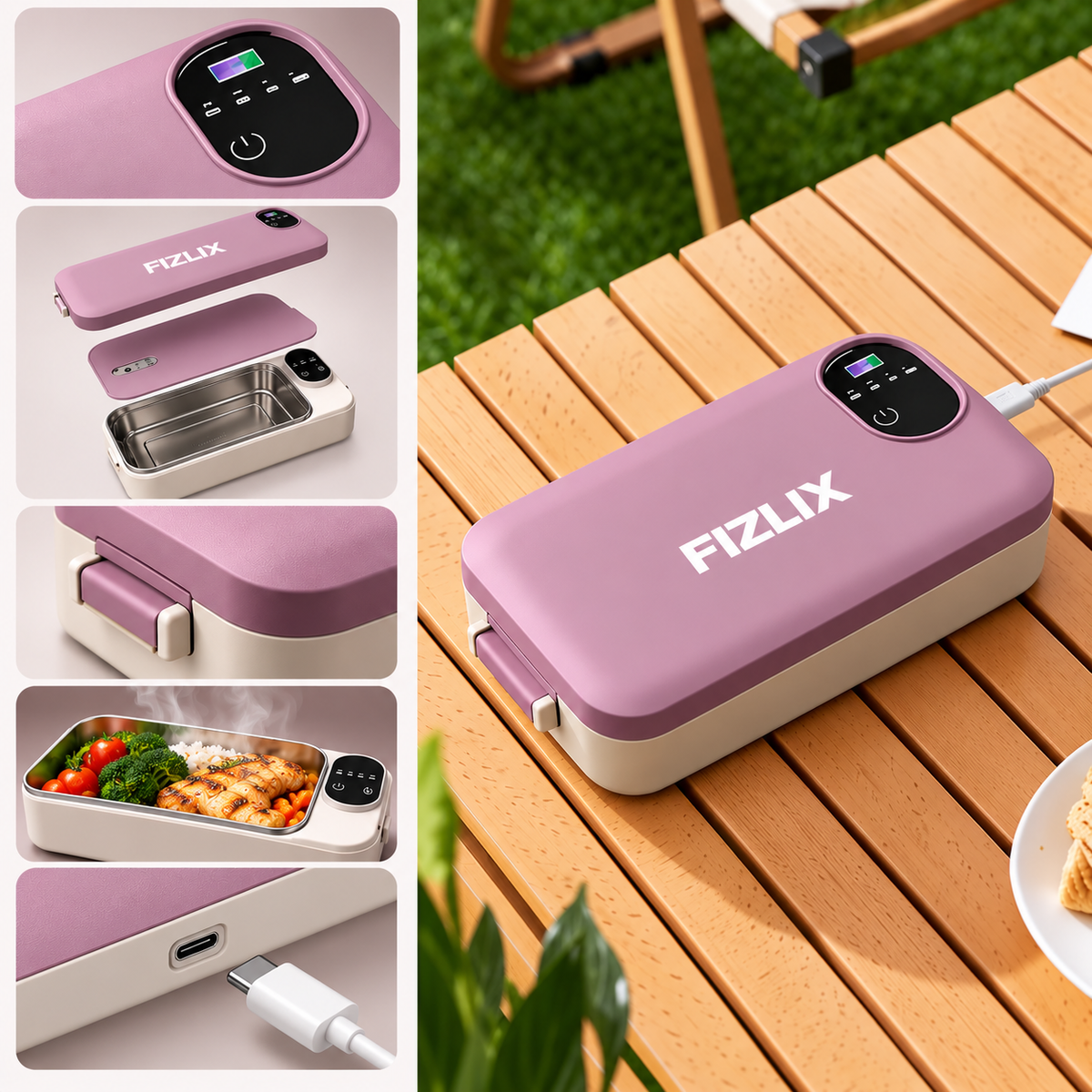 Fizlix ThermoBox™ - Self-Heating Electric Lunch Box