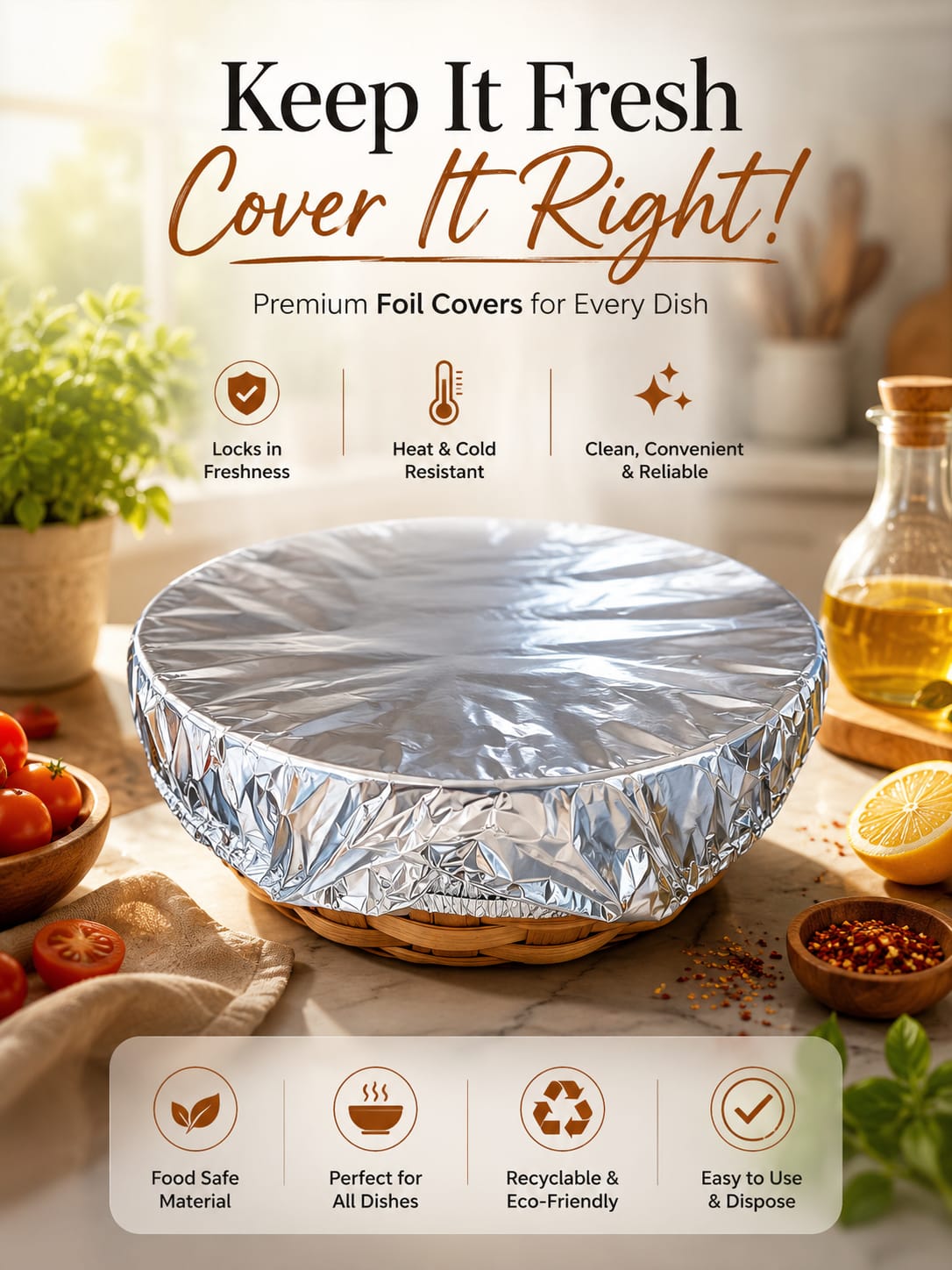 Reusable  Aluminum Foil Cover