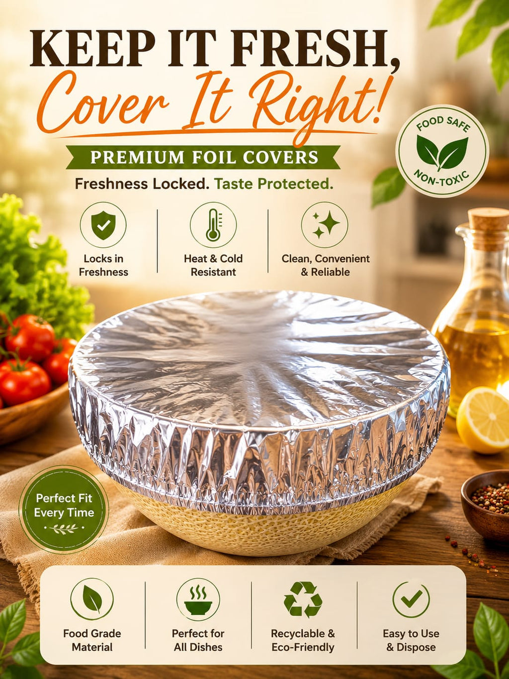 Reusable  Aluminum Foil Cover