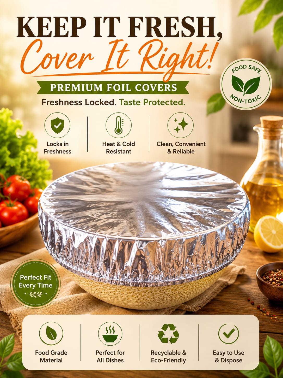 Reusable  Aluminum Foil Cover