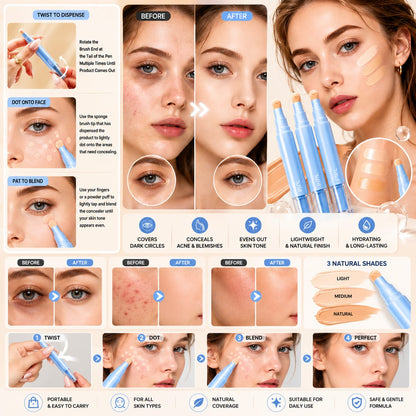 Moisturizing Concealer Face Brightening Concealer Covering Acne Scar and Dark Circles