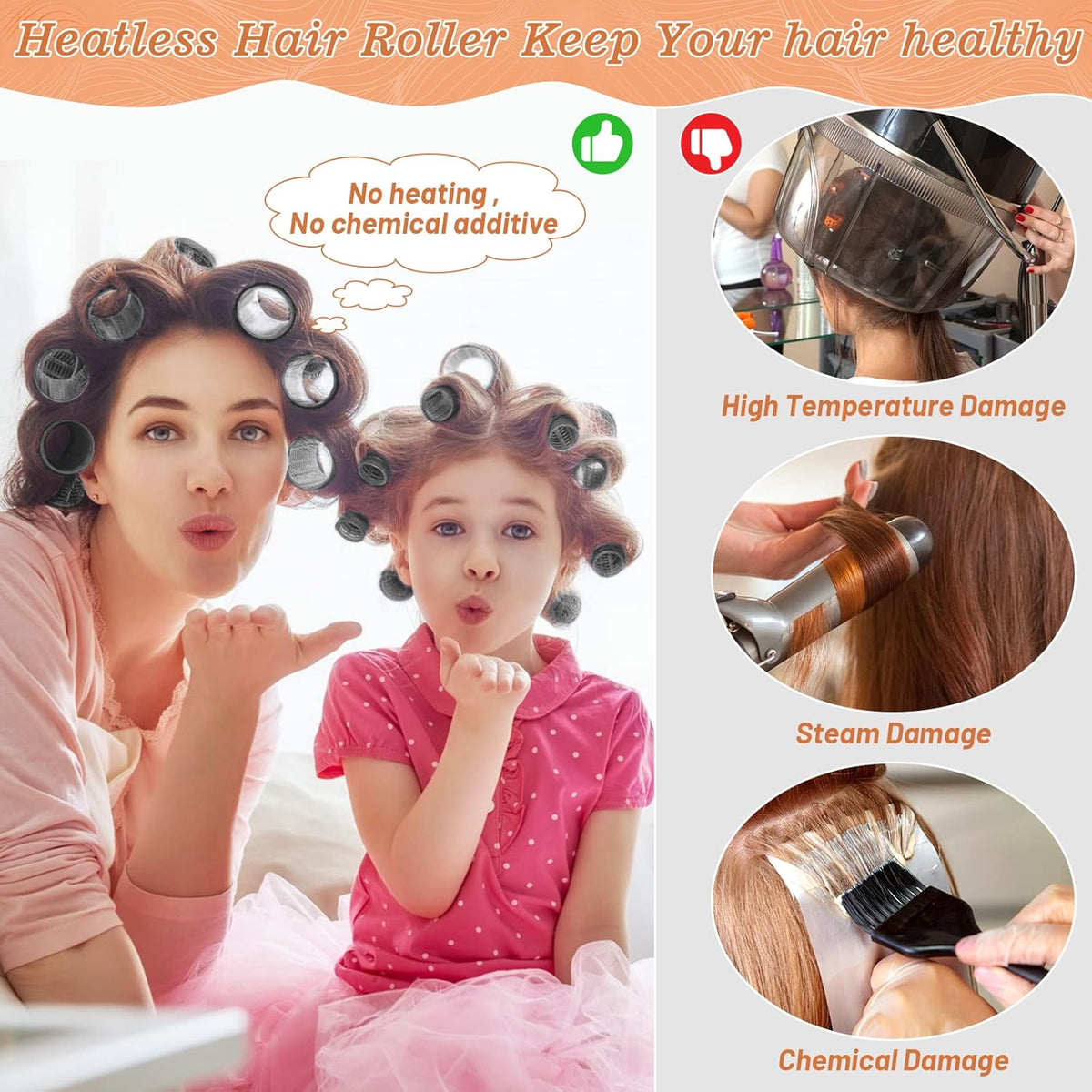 Heatless Hair Curlers